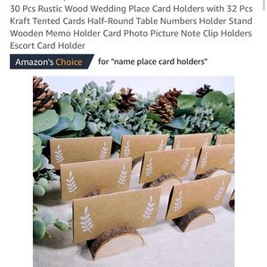 Rustic place cards/holders